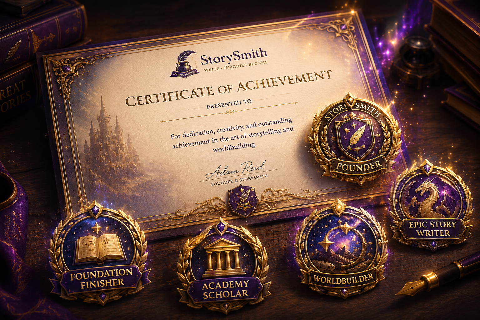 StorySmith certificate example