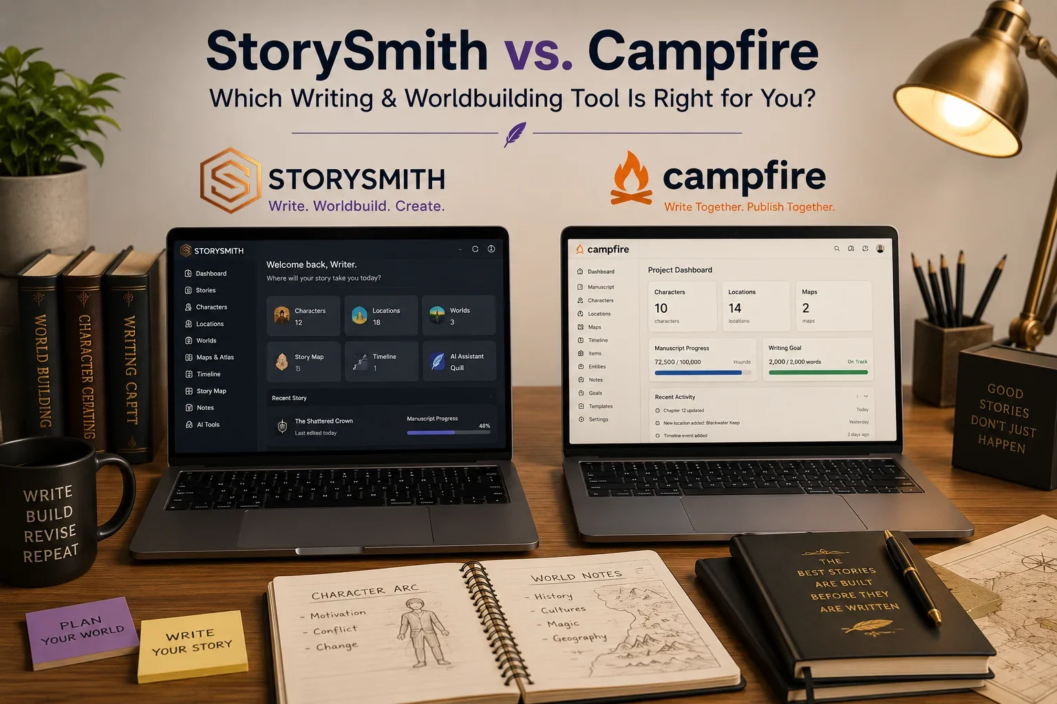 StorySmith vs. Campfire: Which Writing and Worldbuilding Tool Is Right for You?